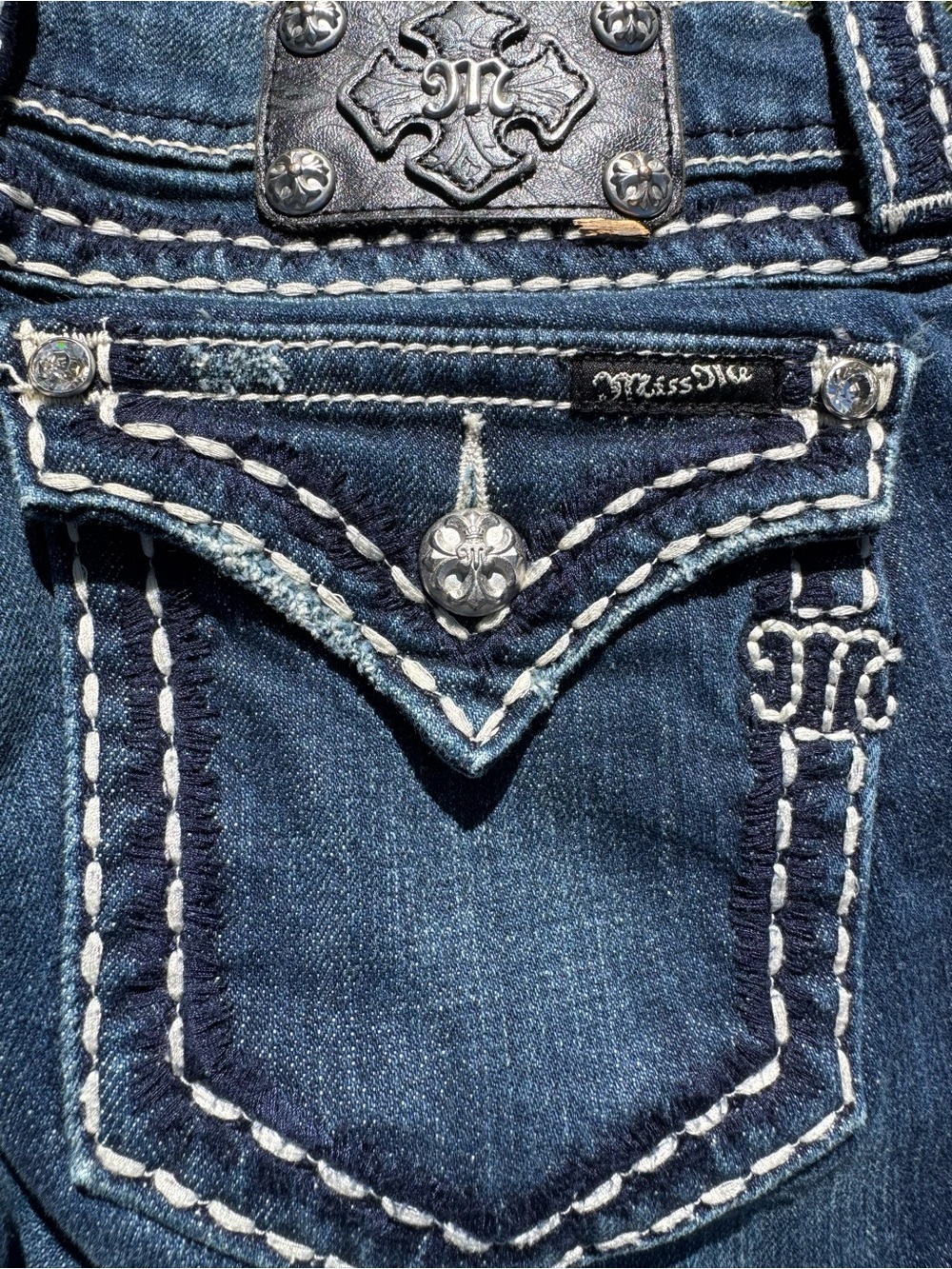 Miss Me, Blue Denim Jeans - Picture 3 of 5